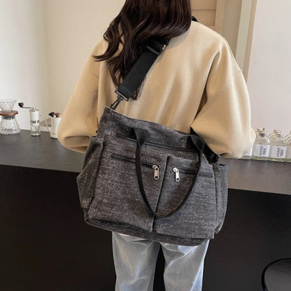 Vienne torba tote z dwukolorowego płótna