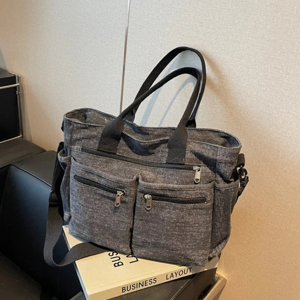 Vienne torba tote z dwukolorowego płótna