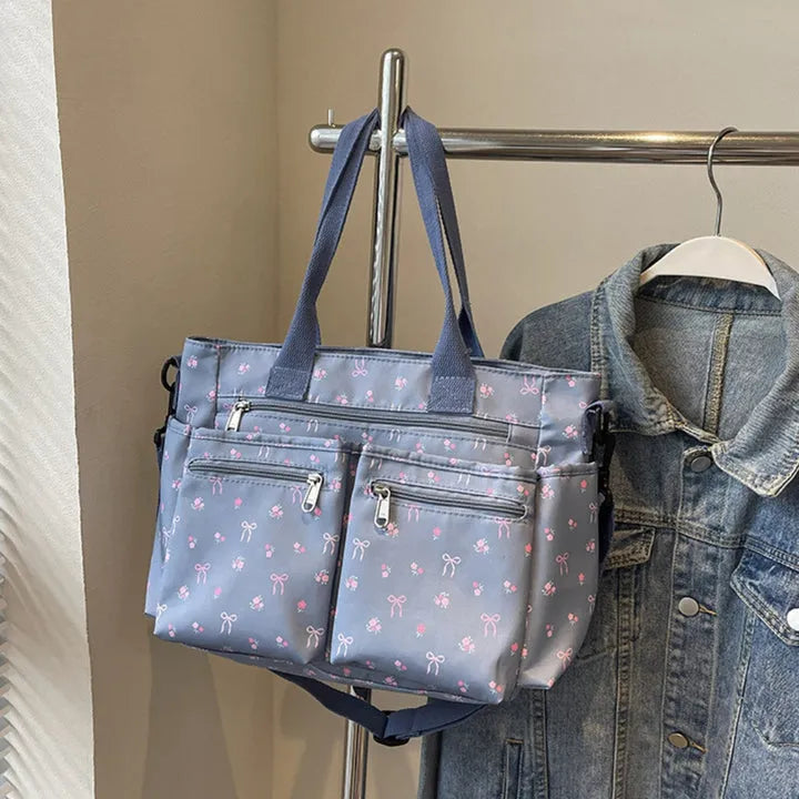 Vienne torba tote z płótna z kokardami