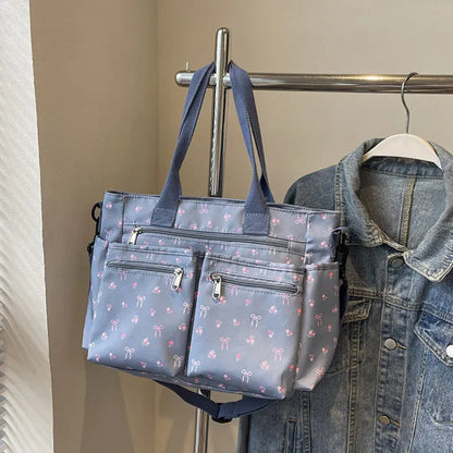 Vienne torba tote z płótna z kokardami