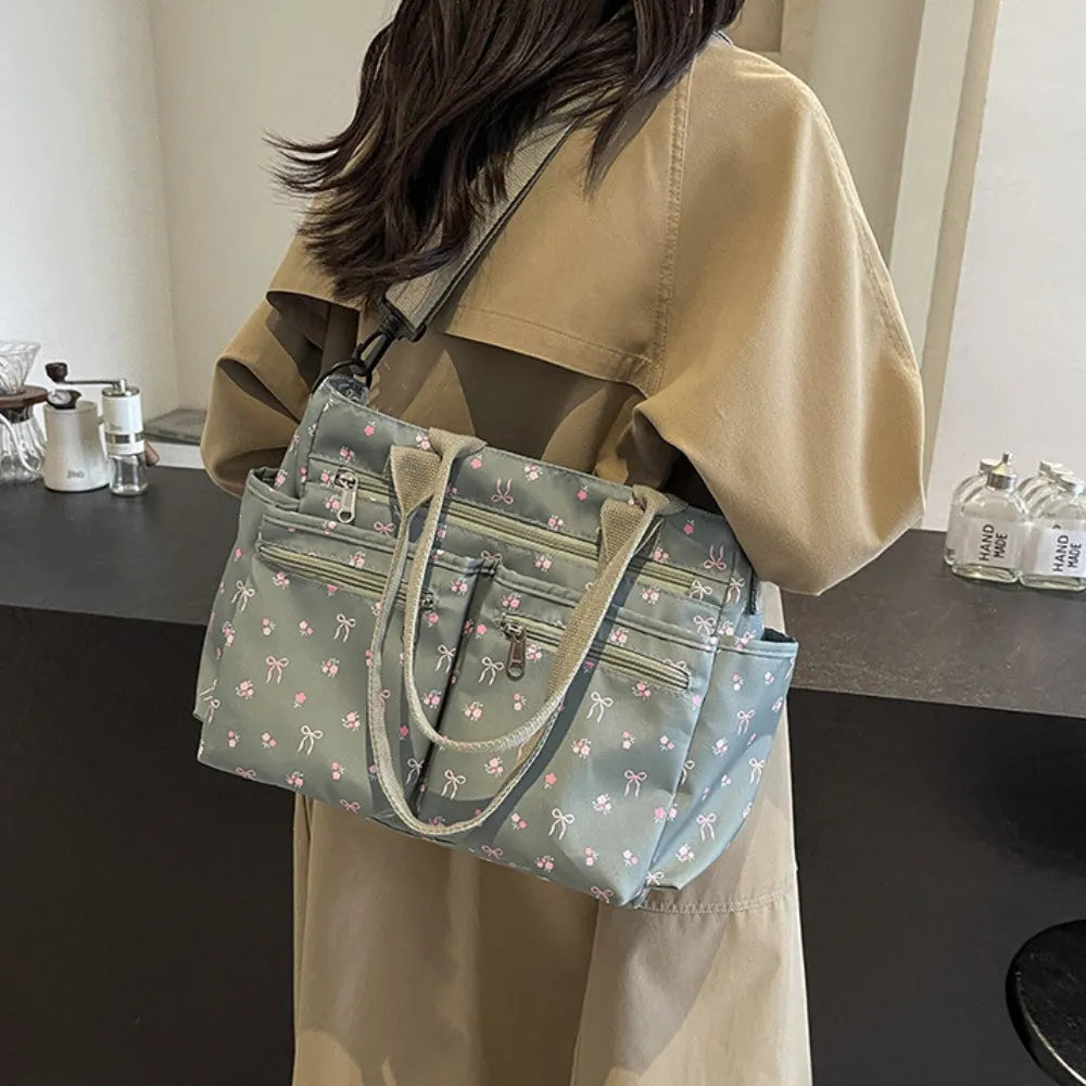 Vienne torba tote z płótna z kokardami