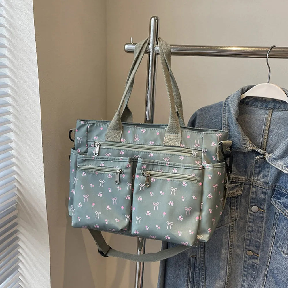 Vienne torba tote z płótna z kokardami