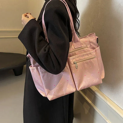 Vienne torba tote z płótna z kokardami