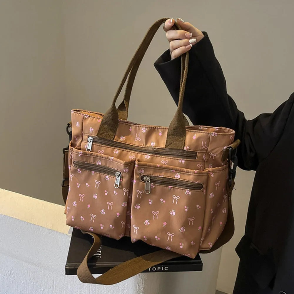 Vienne torba tote z płótna z kokardami