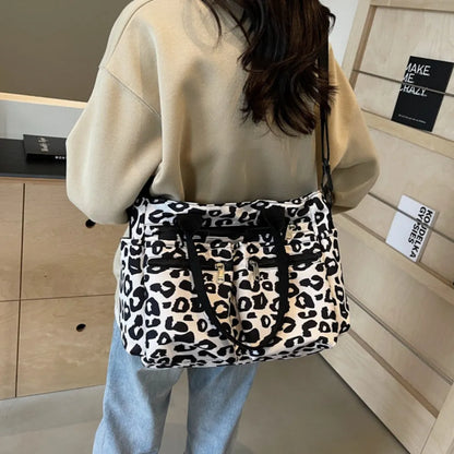 Vienne torba tote z płótna z dzikim wzorem