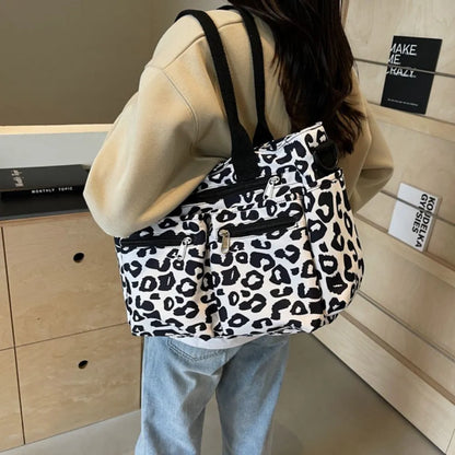 Vienne torba tote z płótna z dzikim wzorem