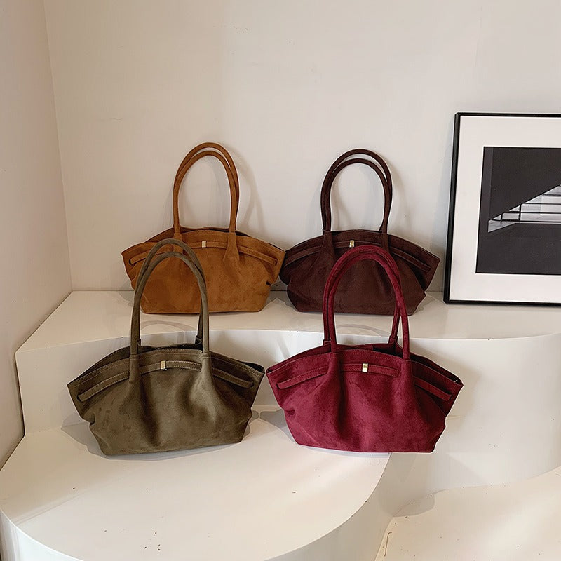 Gianna elegancka torebka zamszowa na ramię