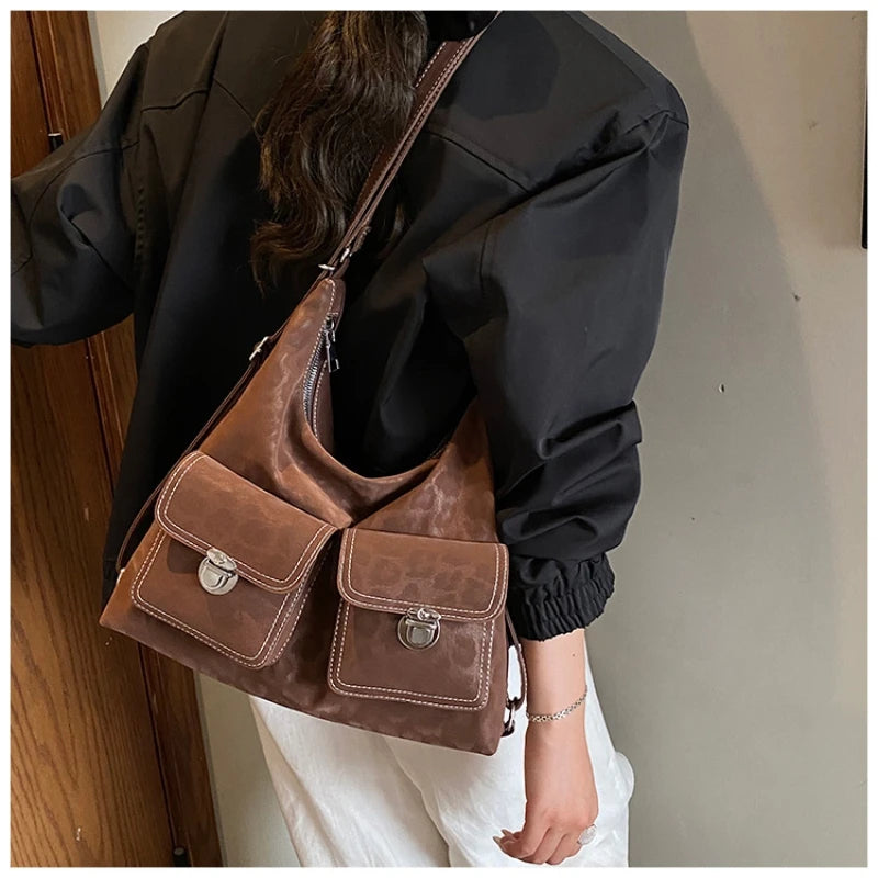 Leona Vintage torebka shopper w panterkę