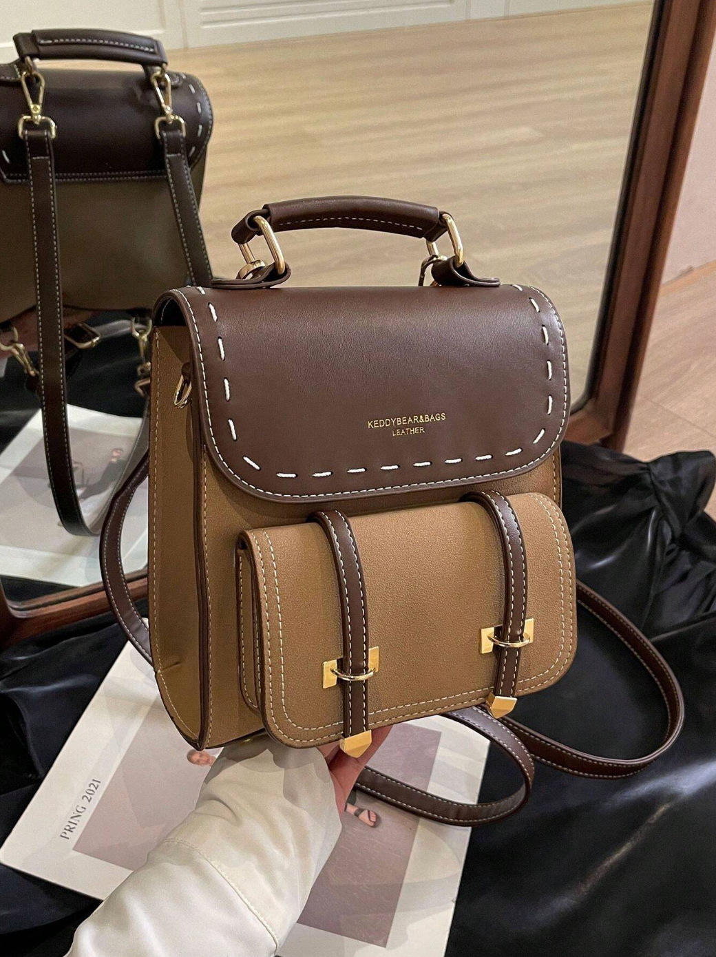 Keddy Vintage plecak i torebka na ramię 2-w-1