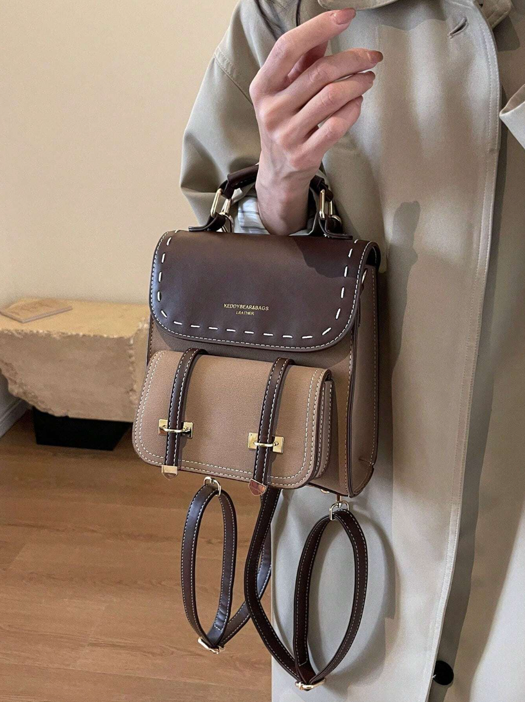 Keddy Vintage plecak i torebka na ramię 2-w-1