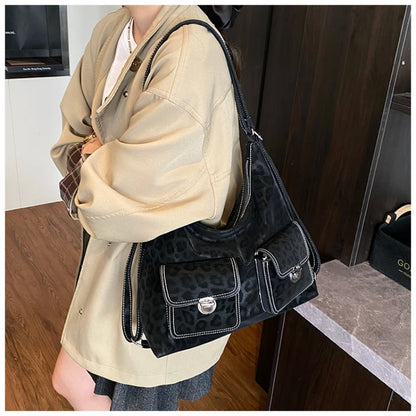 Leona Vintage torebka shopper w panterkę