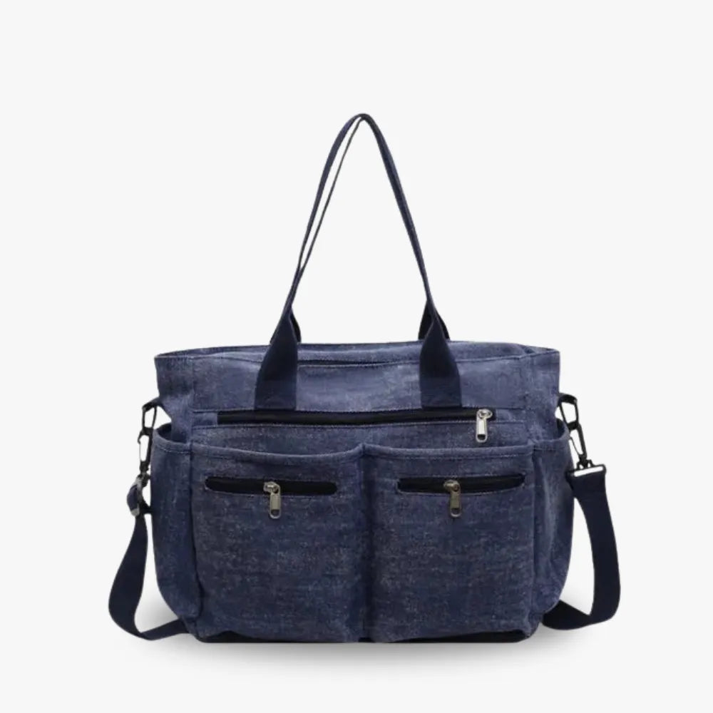 Vienne torba tote z dwukolorowego płótna