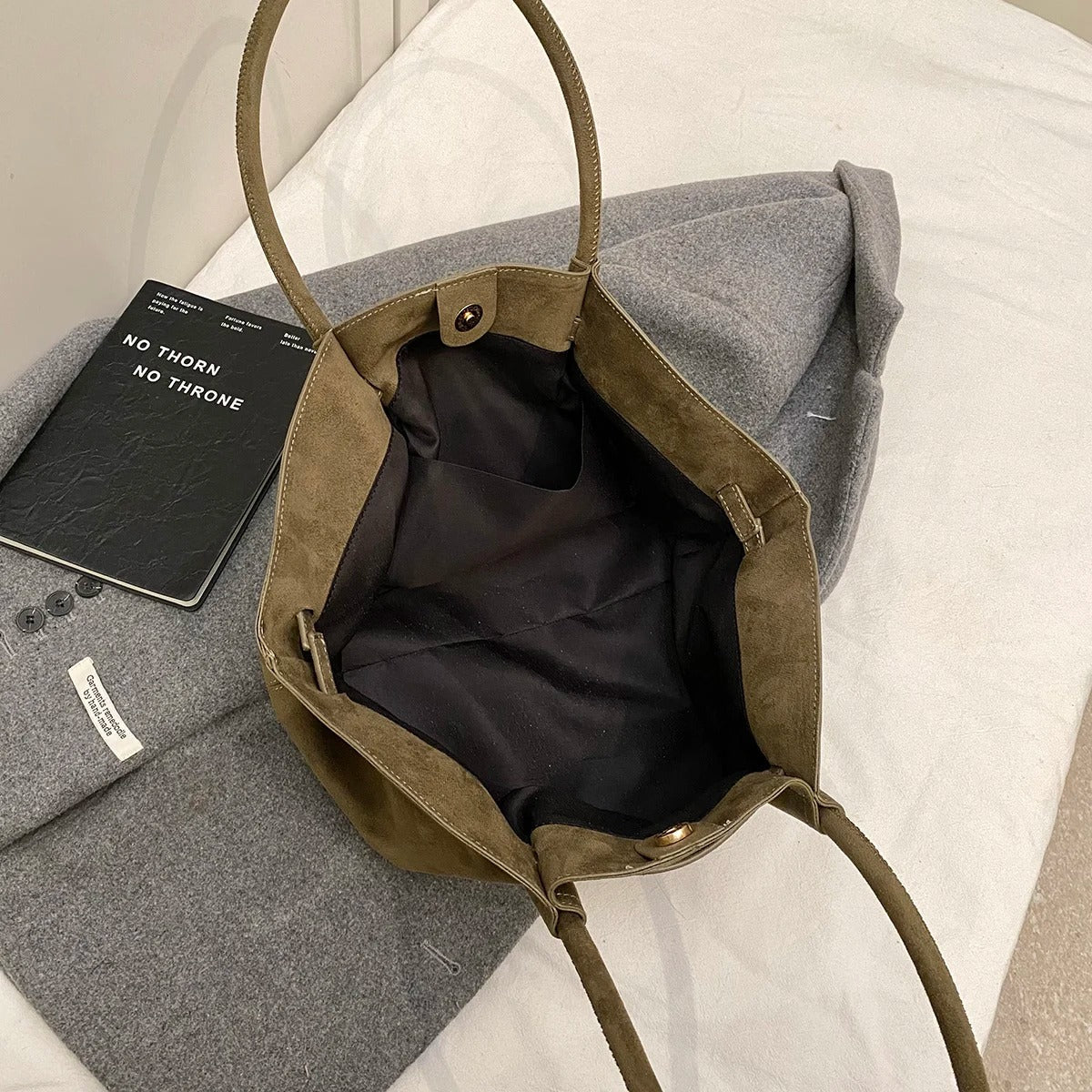 Gianna elegancka torebka zamszowa na ramię